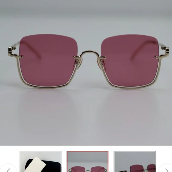 Gucci Gold Pink GG1279s 003 Pink Woman Sunglasses - Picture 6 of 13